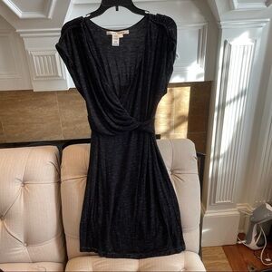 Max Studio Heather Charcoal gray Wrapped Dress Sz M